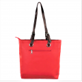 9033 - RED  LEATHER SHOPPING BAG